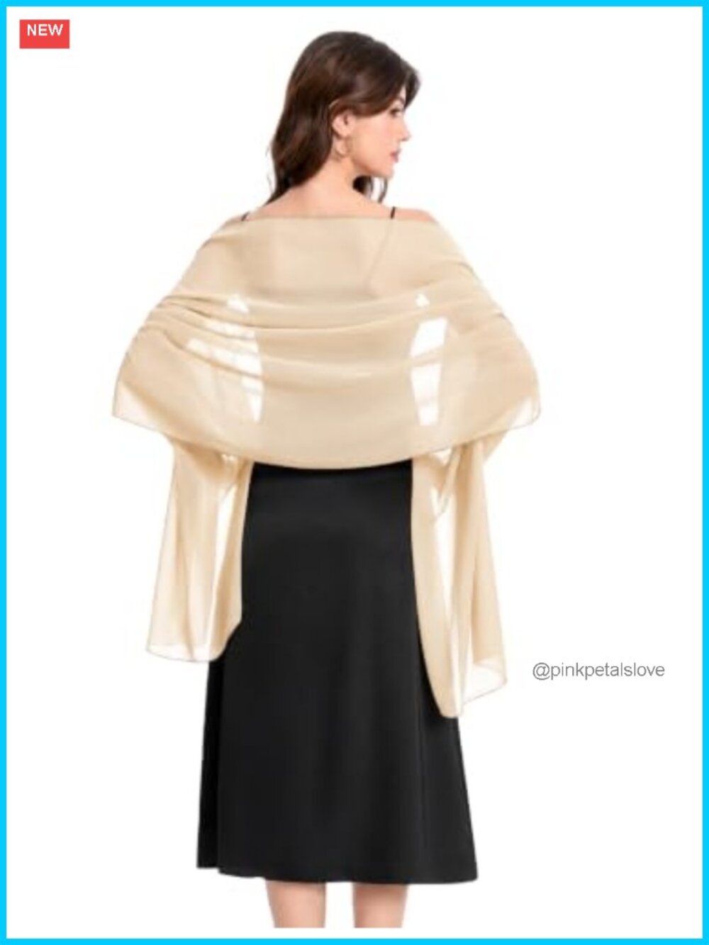 Chiffon Shawl Wrap for Evening Dress Wedding Bridal Scarf Elegant